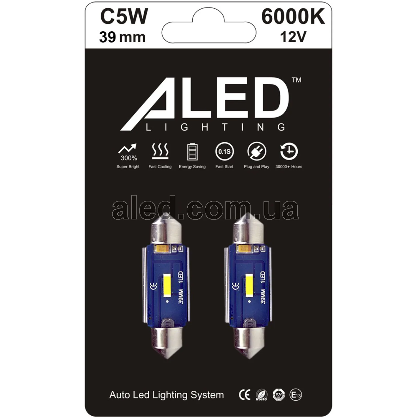 Світлодіодні (LED) лампи ALED C5W Festoon 39мм