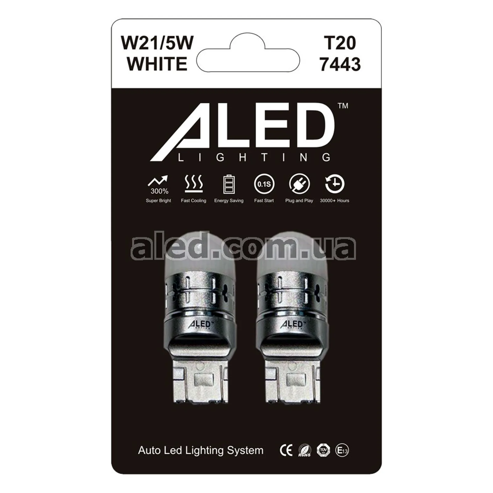 Світлодіодні (LED) лампи ALED W21/5W (7443) White
